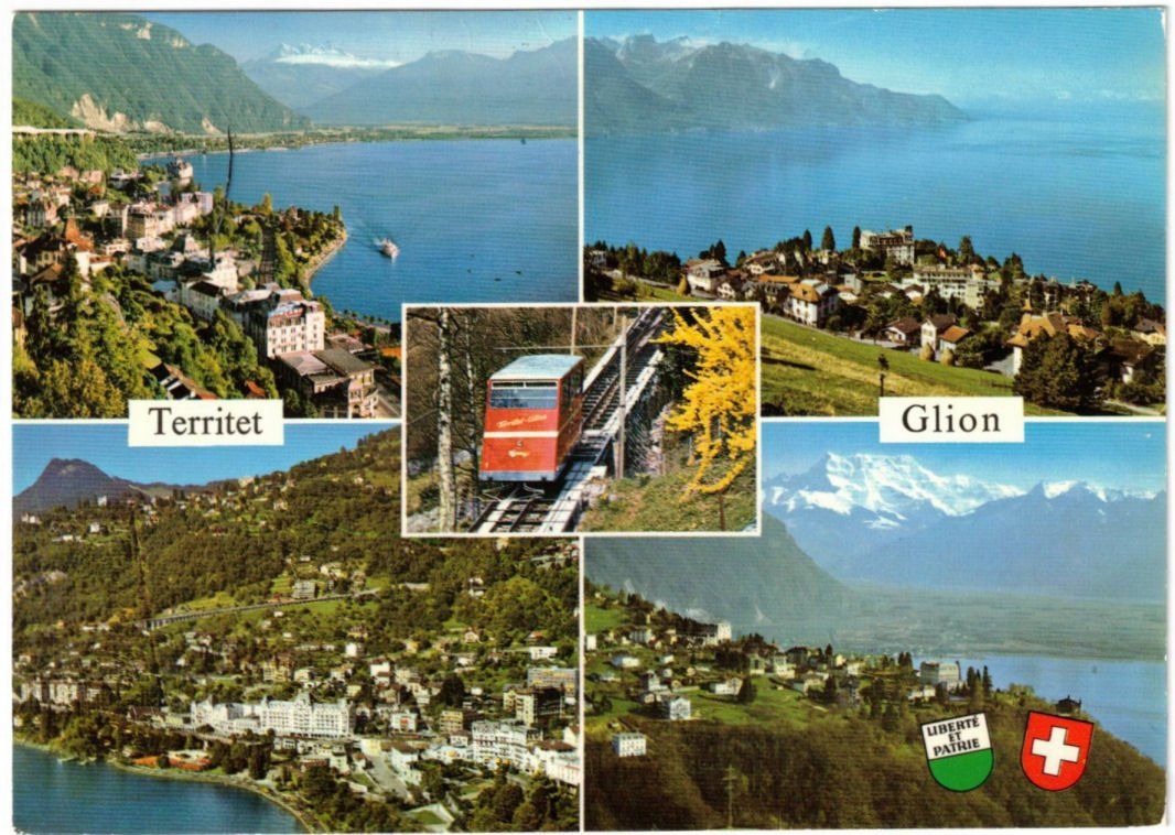 Cartoline postali: Montreux -  5 Bild AK – Usato da Binningen venduto da Mountainrider