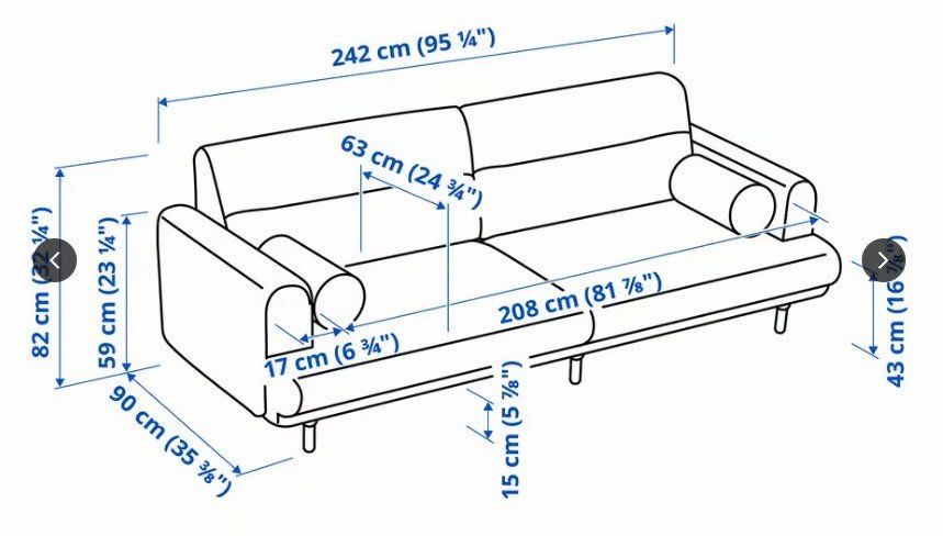 Ikea Divani: IKEA Sofa LÅNGARYD Gest So3 LEJDE hellgrau – Nuovo e nell'imballaggio originale da Rothenburg venduto da IKEA_Rothenburg 1