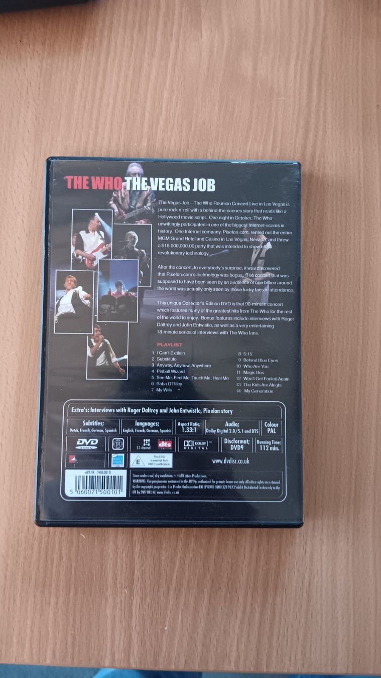 Tutti i DVDs: THE WHO – Usato da Muttenz venduto da iggugflower 1