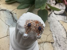 Ohrstecker mit Opal, Sterlings.  rotvergoldet