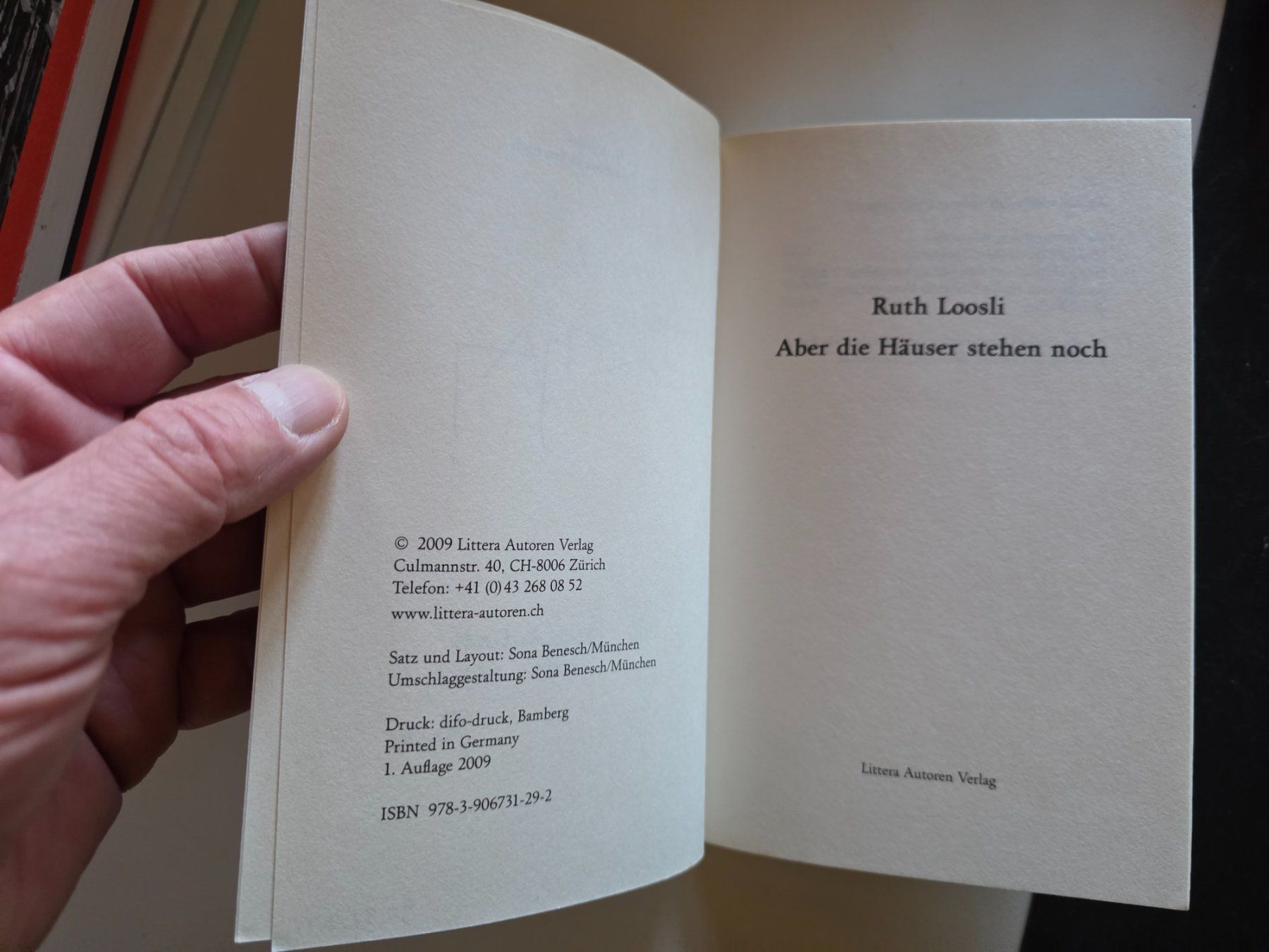 Libri: Ruth Loosli - Aber die Häuser stehen noch - 2009 – Usato da Walterswil BE venduto da Lonitti 2