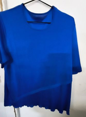 Sommerliches, blaues T-Shirt, Damen, Gr. L - Top Zustand!