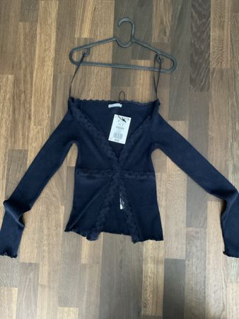 Damen Cardigan Bershka Dunkelblau Grösse XS mit Etikett