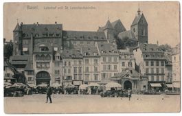 Basel, Lohnofer mit St. Leonhardskirche, um 1900
