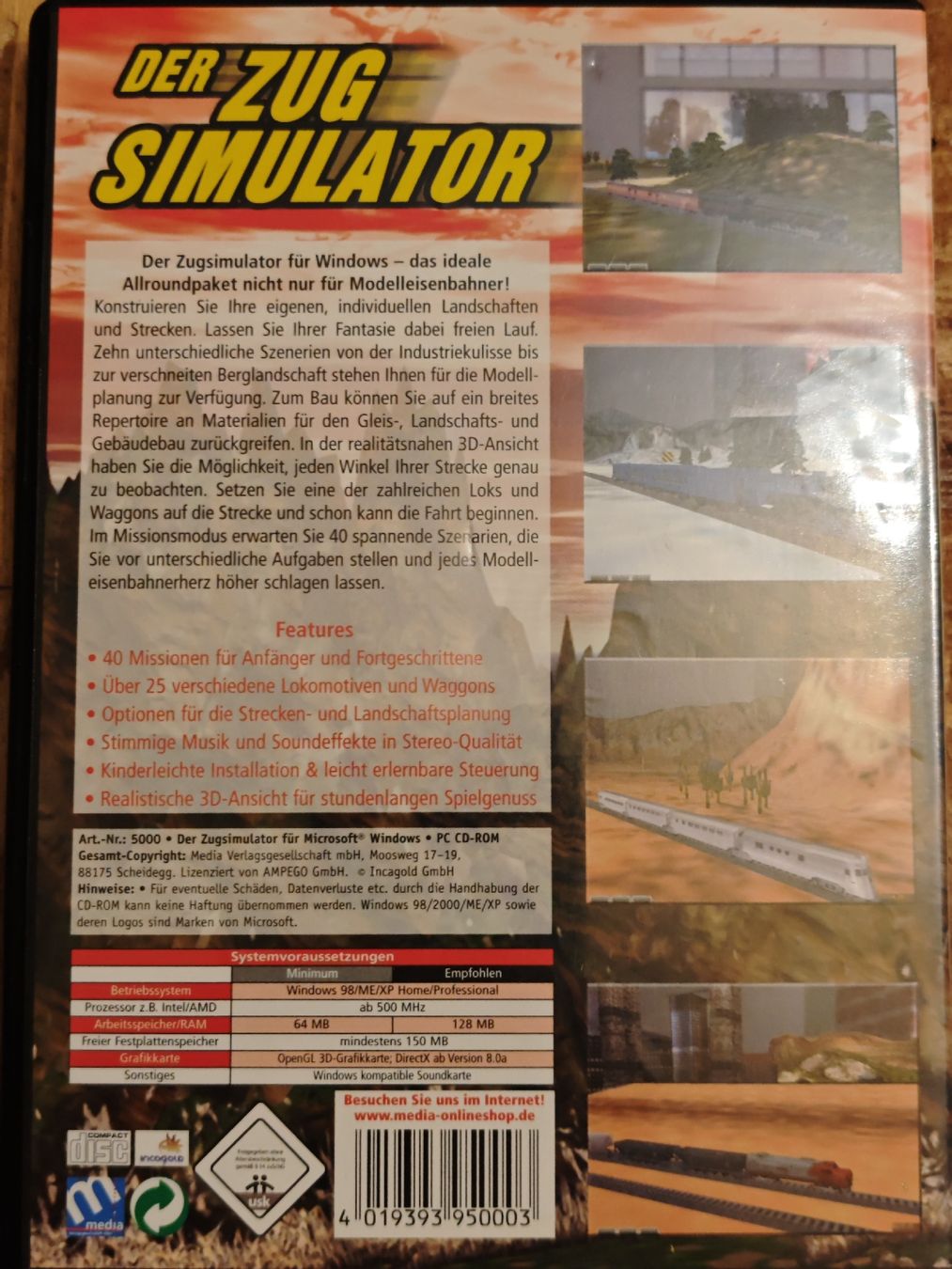 Microsoft Spiele: Der Zug Simulator - PC CD ROM Spiel für Windows 98/XP – Gebraucht aus Dübendorf von kb86_MOVIE 1