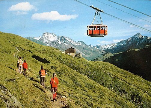 Cartes postales: DAVOS FLÜELA Luftseilbahn Pischa – D'occasion à Jona par philajona