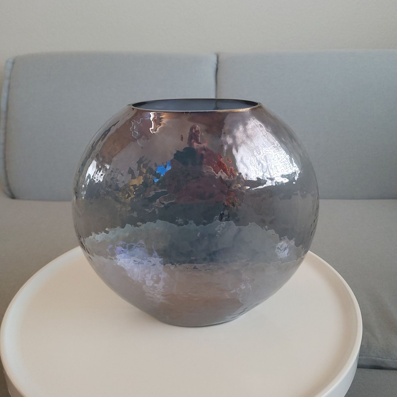 Vasi & Recipienti: Runde, gewölbte Vase aus Rauchglas – Usato da Savièse venduto da qm2710 5