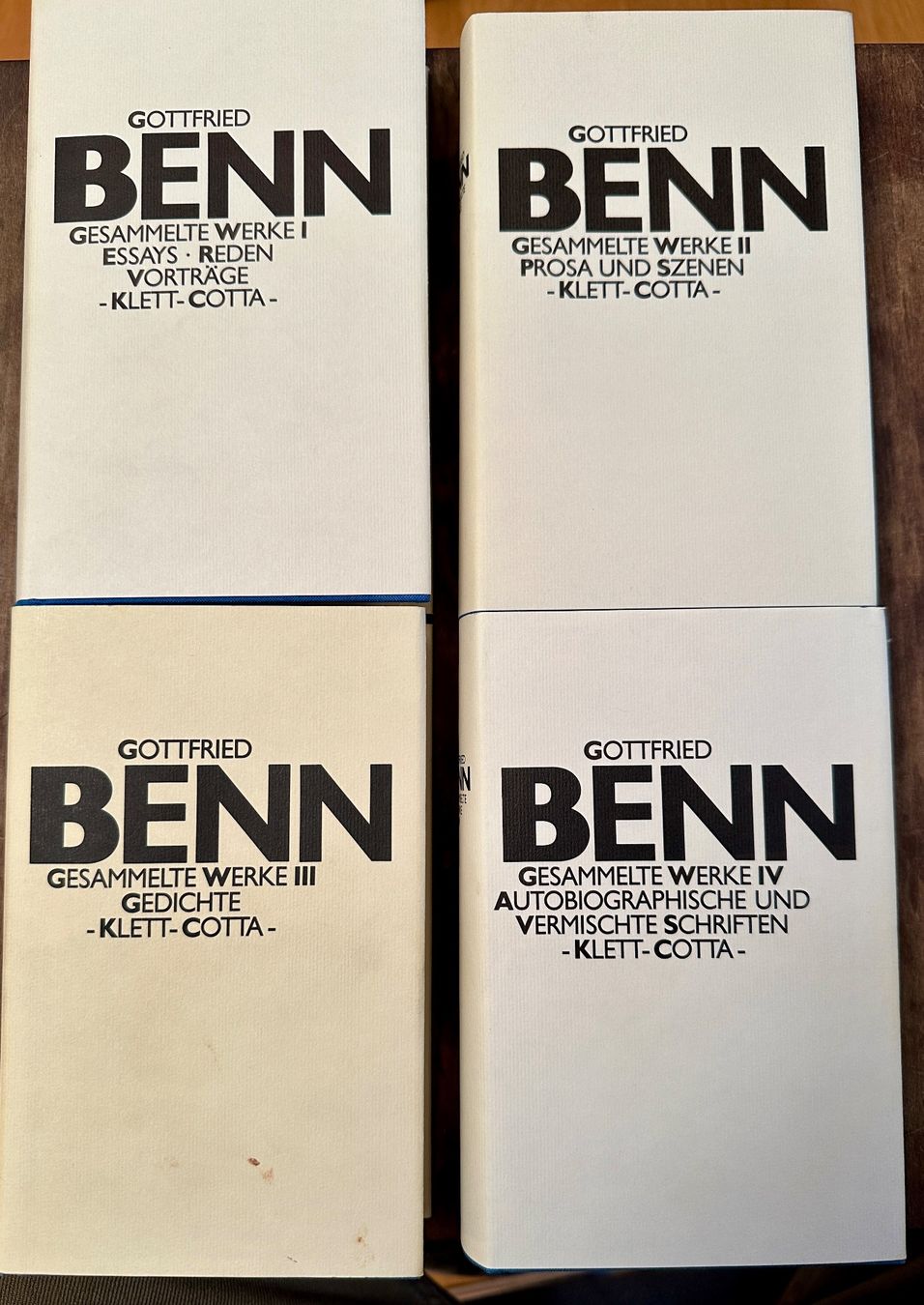 Libri: Gottfried Benn: Gesammelte Werke. 4 Bde. – Usato da Zürich venduto da allp