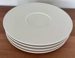 4x Spring Keramikteller Fondue perlweiss, neuwertig