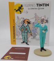 Figurine Tintin Tournesol au cornet n°17 Hergé avec livret
