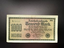 Banknote 1000 Mark 1922