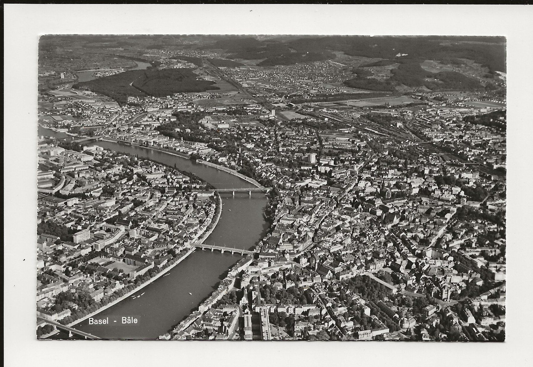 Cartoline postali: AK 1961 Basel Luftaufnahme – Usato da Greifensee venduto da 315WDO