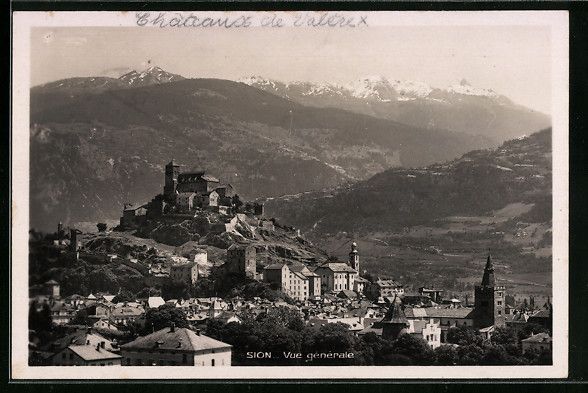 Ansichtskarten: AK Sion, Vue générale, 1931 – Gebraucht aus Berlin von bartko-reher