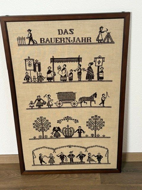 Foto & Immagini: Kreuzstichbild "Das Bauernjahr" – Usato da Lohn-Ammannsegg venduto da Miloh