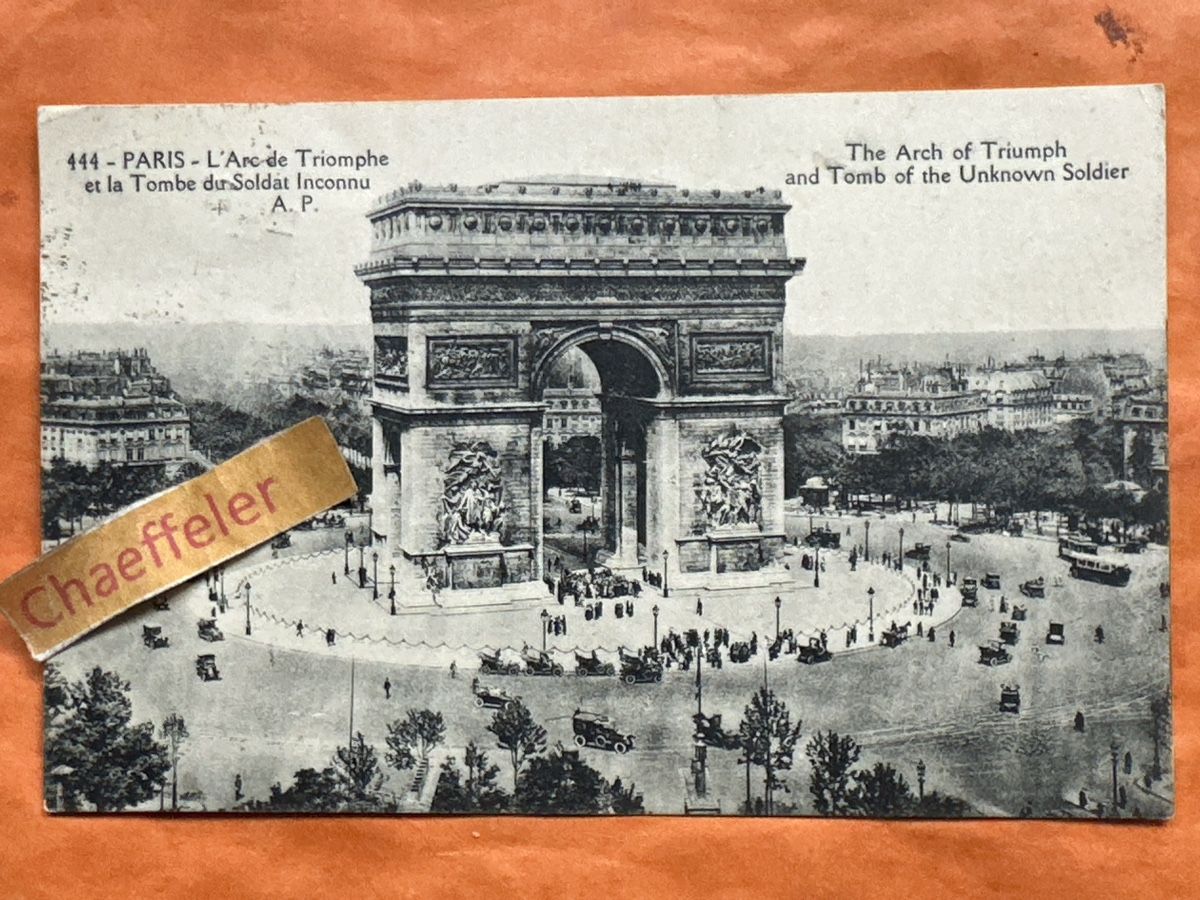 Cartes postales: Alte Ansichtskarte 1922 Paris - Arc de Triomphe, antik! – D'occasion à Zürich par Chaeffeler