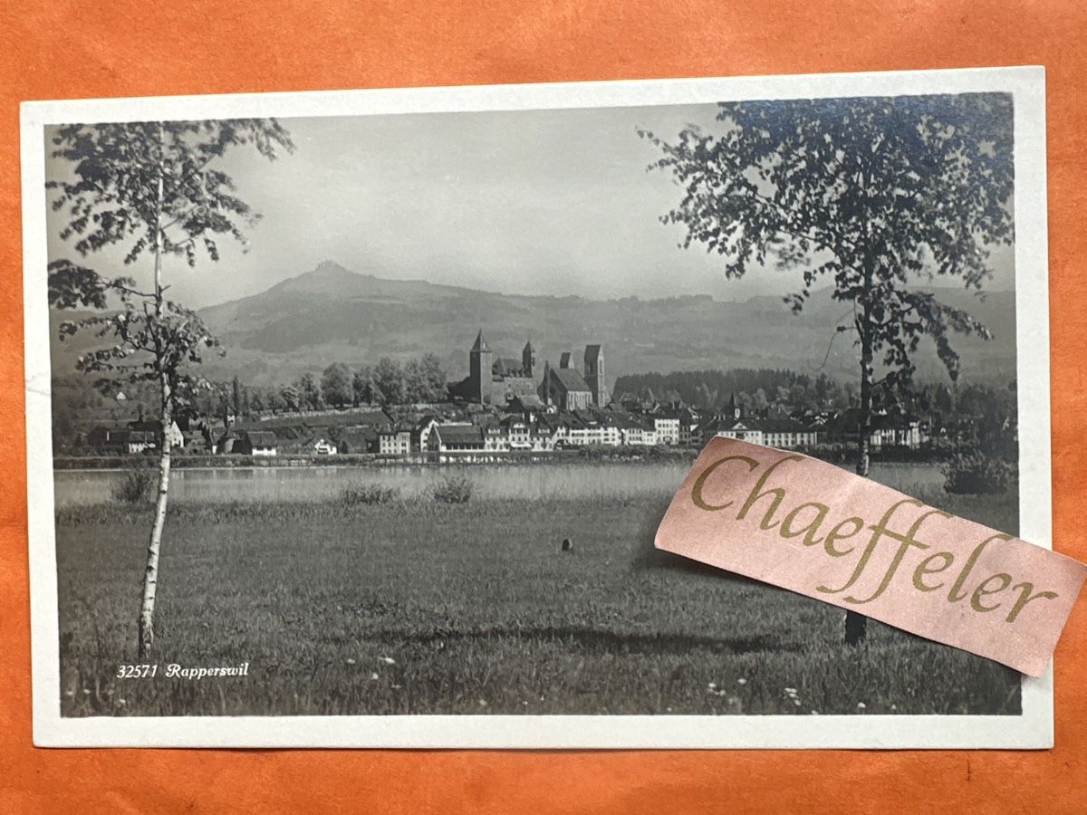 Cartoline postali: 32571 Rapperswil SG – Usato da Zürich venduto da Chaeffeler