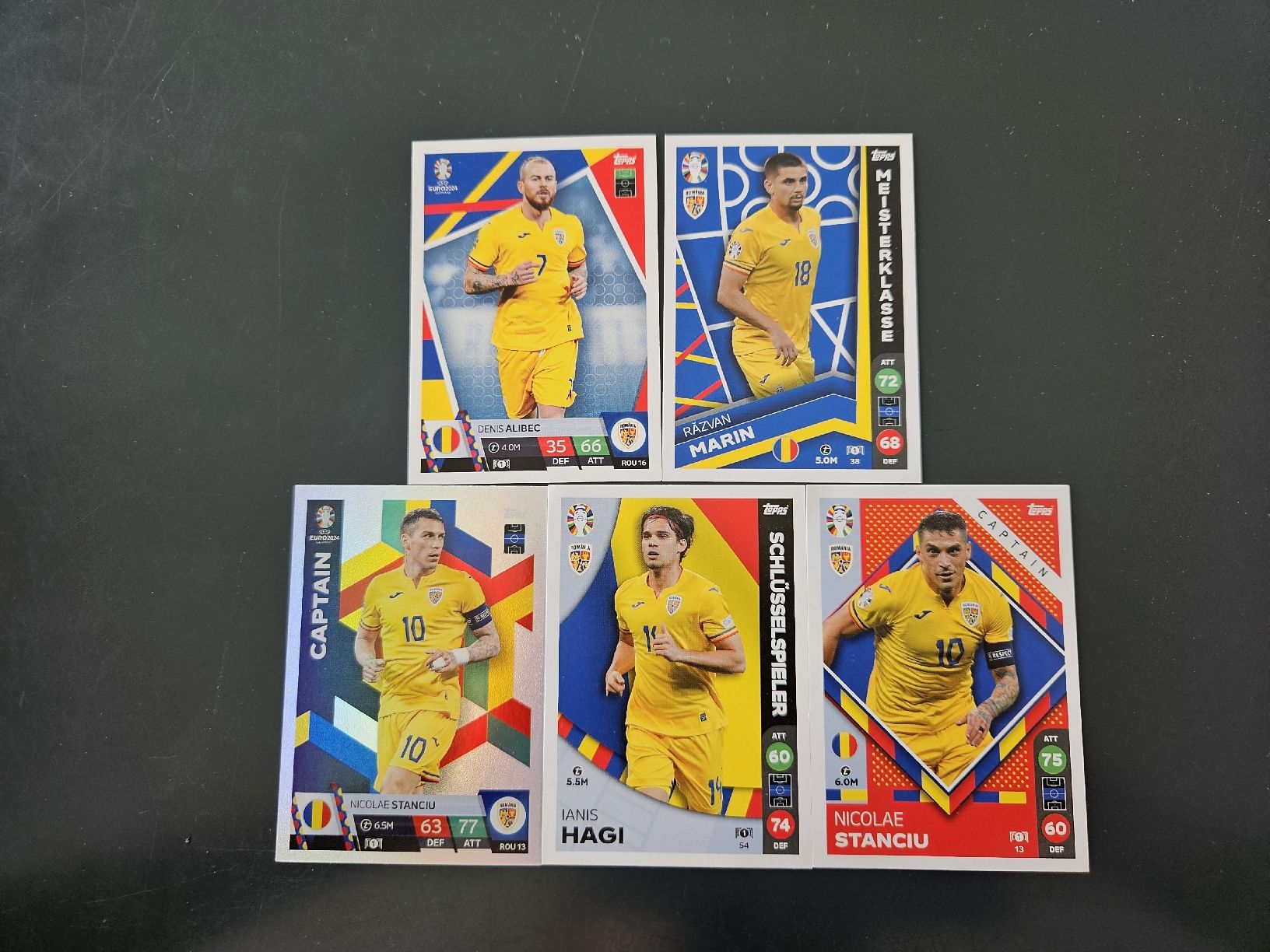 Topps Carte collezionabili: Fussballkarten Set Rumänien Topps EM 2024 – Usato da Biel/Bienne venduto da Platini