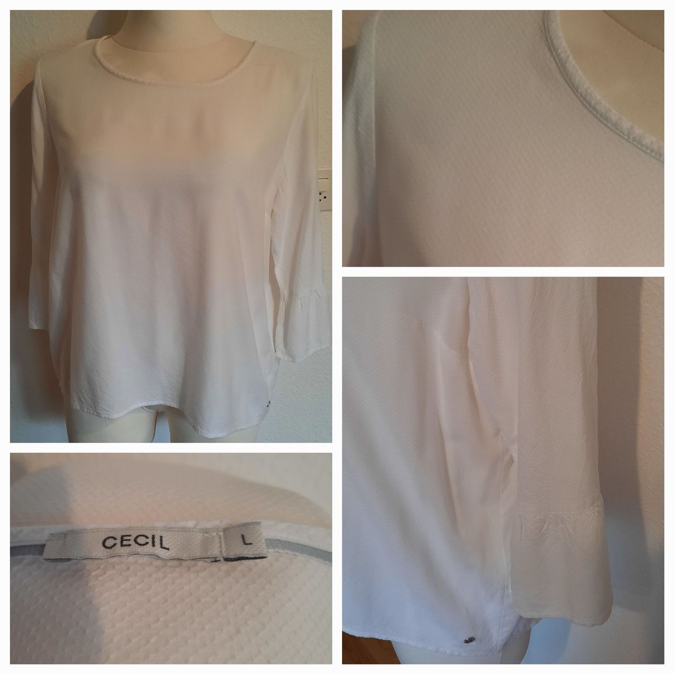 Cecil Blusen: ***CECIL*** Bluse weiss Gr L – Gebraucht aus Wädenswil von H2H_Secondhandshop