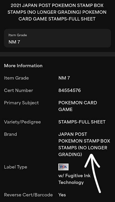 Pokémon Carte collezionabili: Pokemon PSA Stamp Sheet (NO LONGER GRADING) – Nuovo (secondo la descrizione) da Zuerich venduto da Eric1389 3