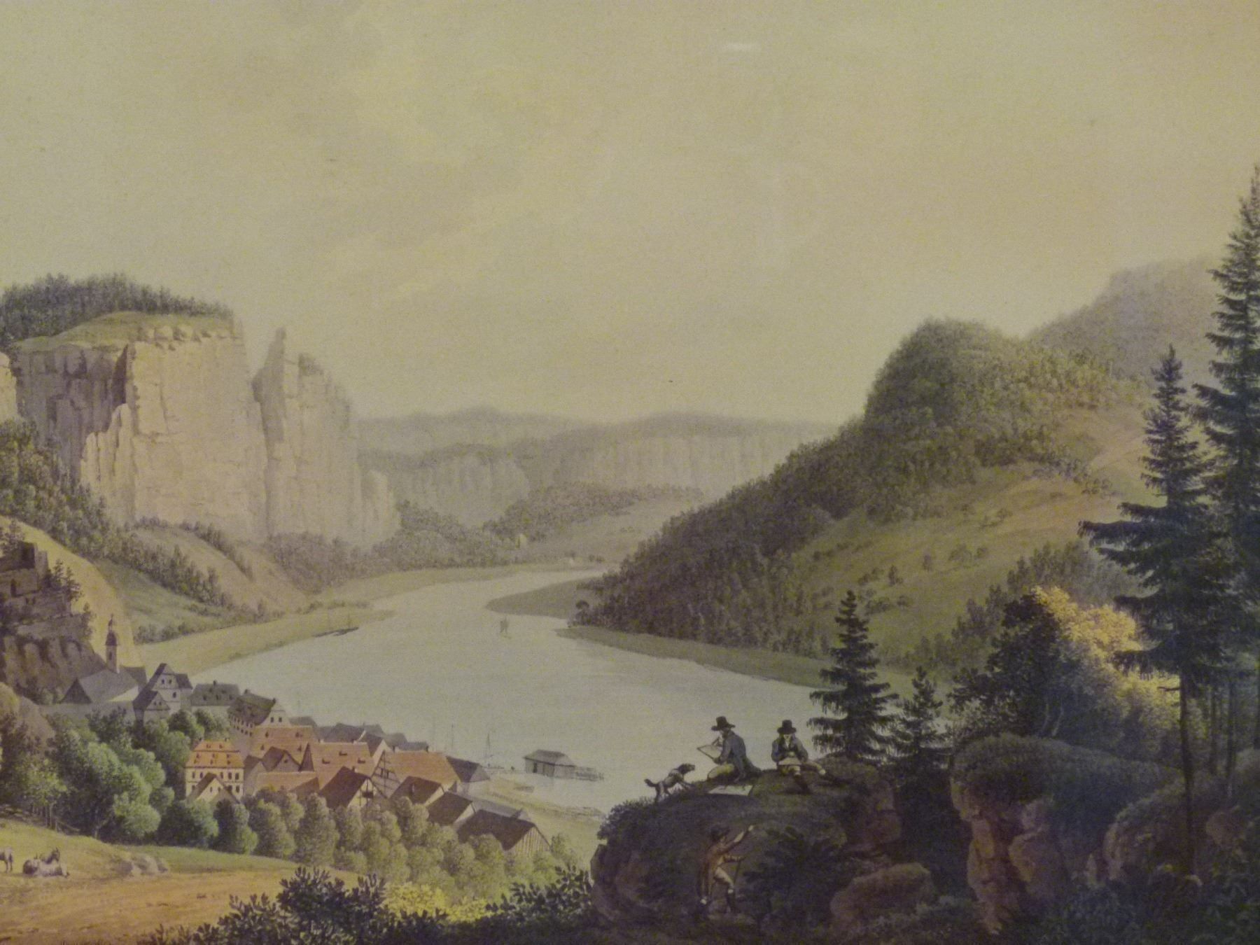 Stiche: Elblandschaft, um 1800 – Gebraucht aus Burgdorf von Attalos 1
