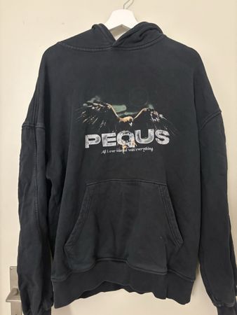 PEQUS Hoodie | Gr. S | Schwarz | Adler Print | Cooler Look 