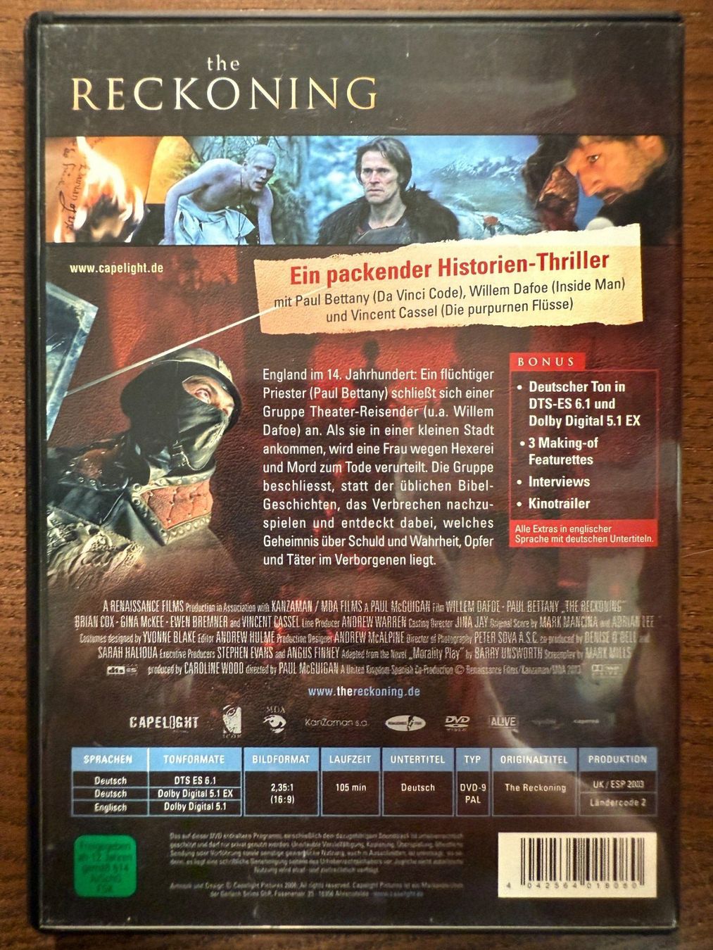 Tutti i DVDs: The Reckoning (2003) – Usato da Zürich venduto da FilmFreunde 1