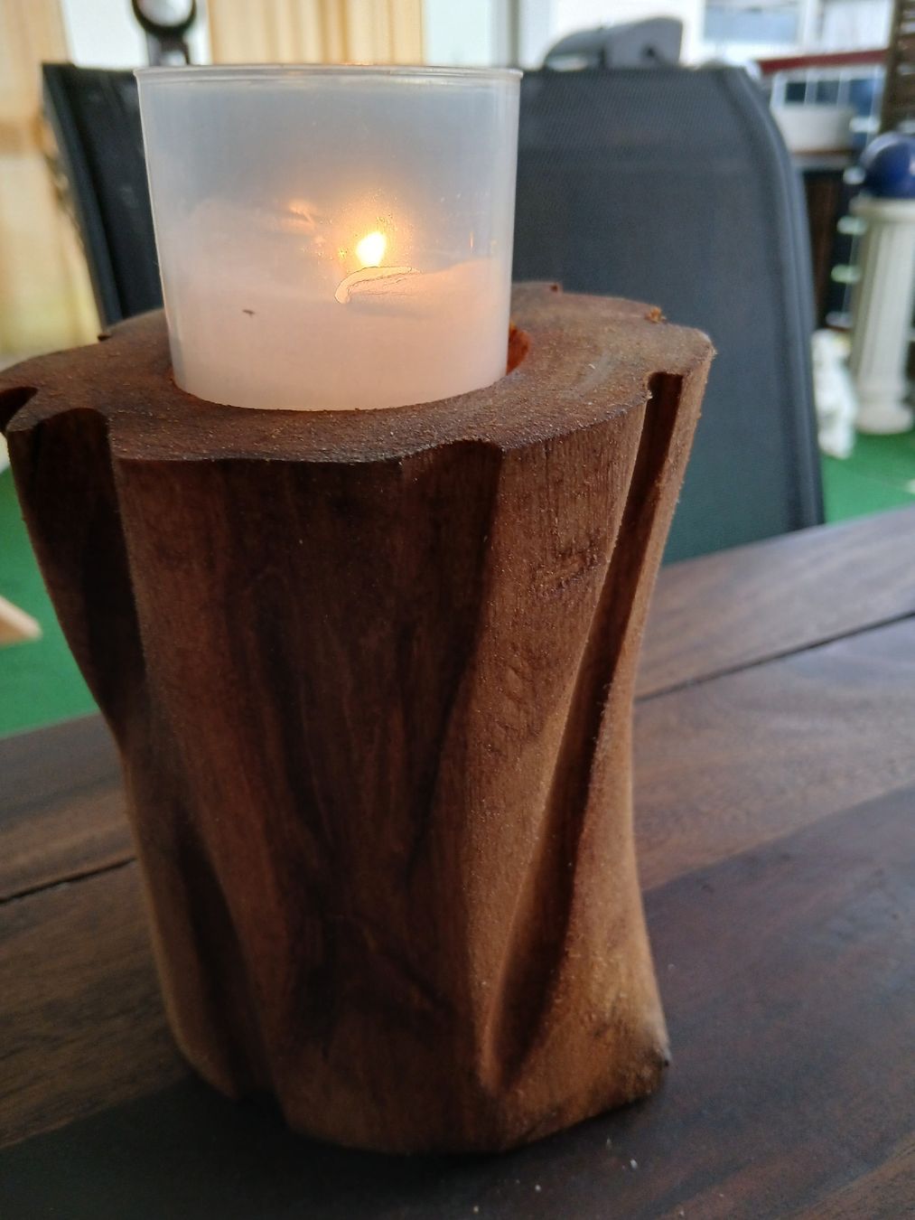 Tutte le decorazioni: Teelichthalter aus Holz mit Wachskerzen oder LED. – Nuovo e nell'imballaggio originale da Grosswangen venduto da hans0122 2