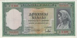 Griechenland 1000 Drachmai 1939