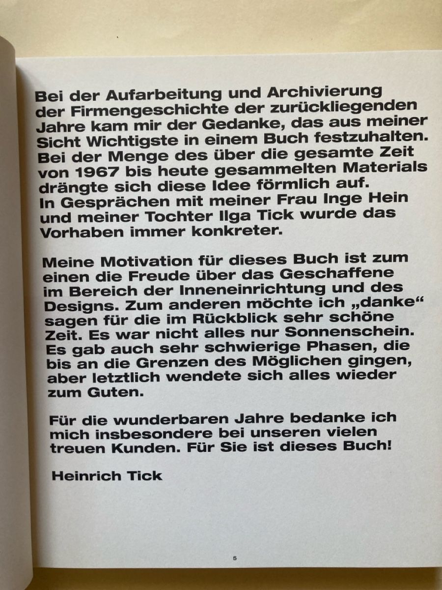 Libri: Tick - 40 Jahre Internationale Möbel – Usato da Zürich venduto da 000rk 1