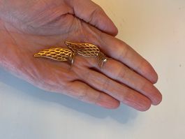Ohrringe / Ohrstecker "Engelsflügel" Goldfarben