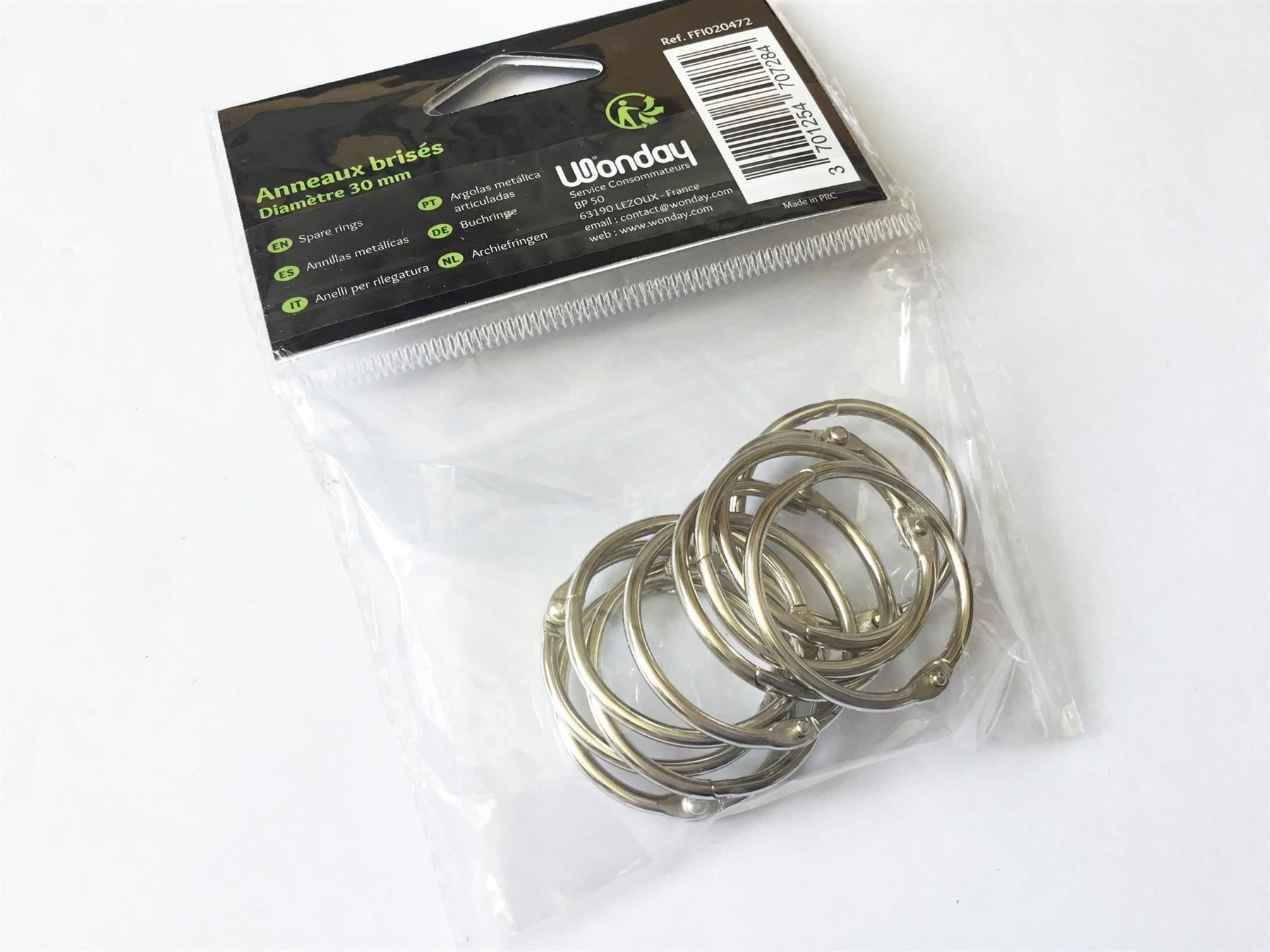 Bindegeräte: Heftringe, 10 Stück, 30 mm, Metall – Neu und originalverpackt aus St. Gallen von cointec 6