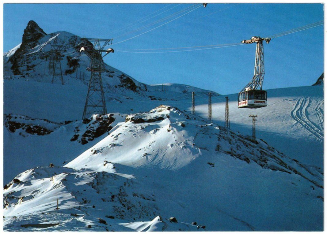 Cartoline postali: Zermatt - Luftseilbahn Kleines Matterhorn – Usato da Binningen venduto da Mountainrider