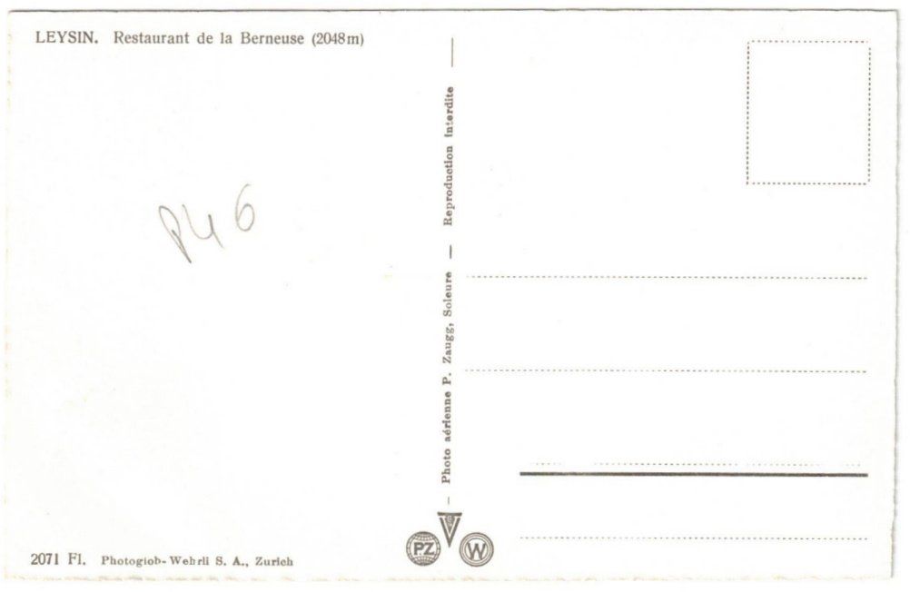 Cartoline postali: Leysin - Berneuse mit Tours d'Aï – Usato da Binningen venduto da Mountainrider 1