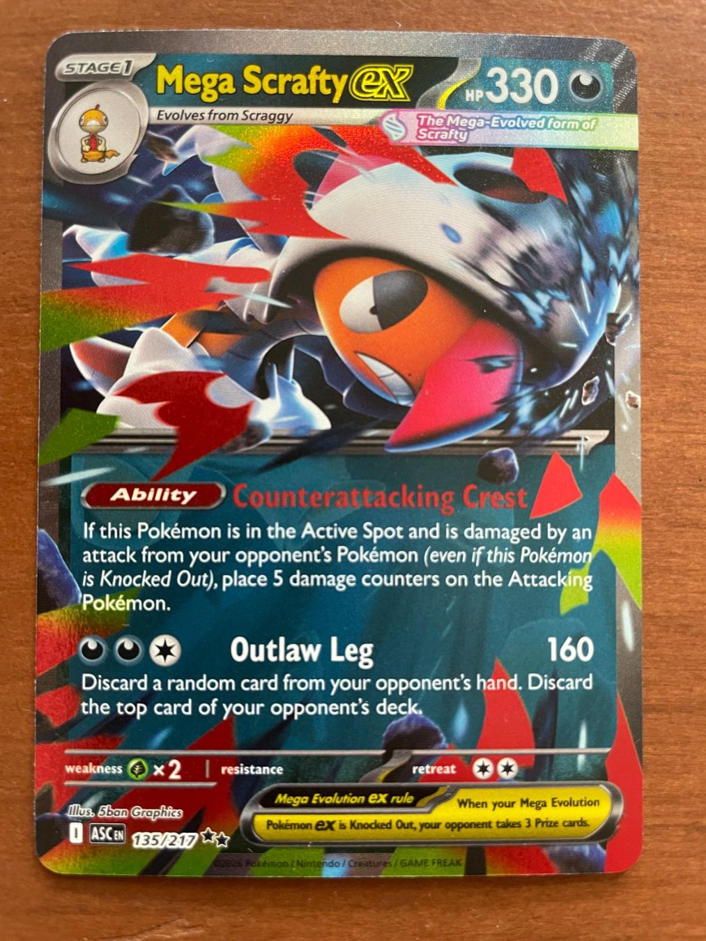 Pokémon Carte collezionabili: Pokemon Mega Scrafty eX (Versand gratis) – Nuovo (secondo la descrizione) da Chur venduto da Angerson