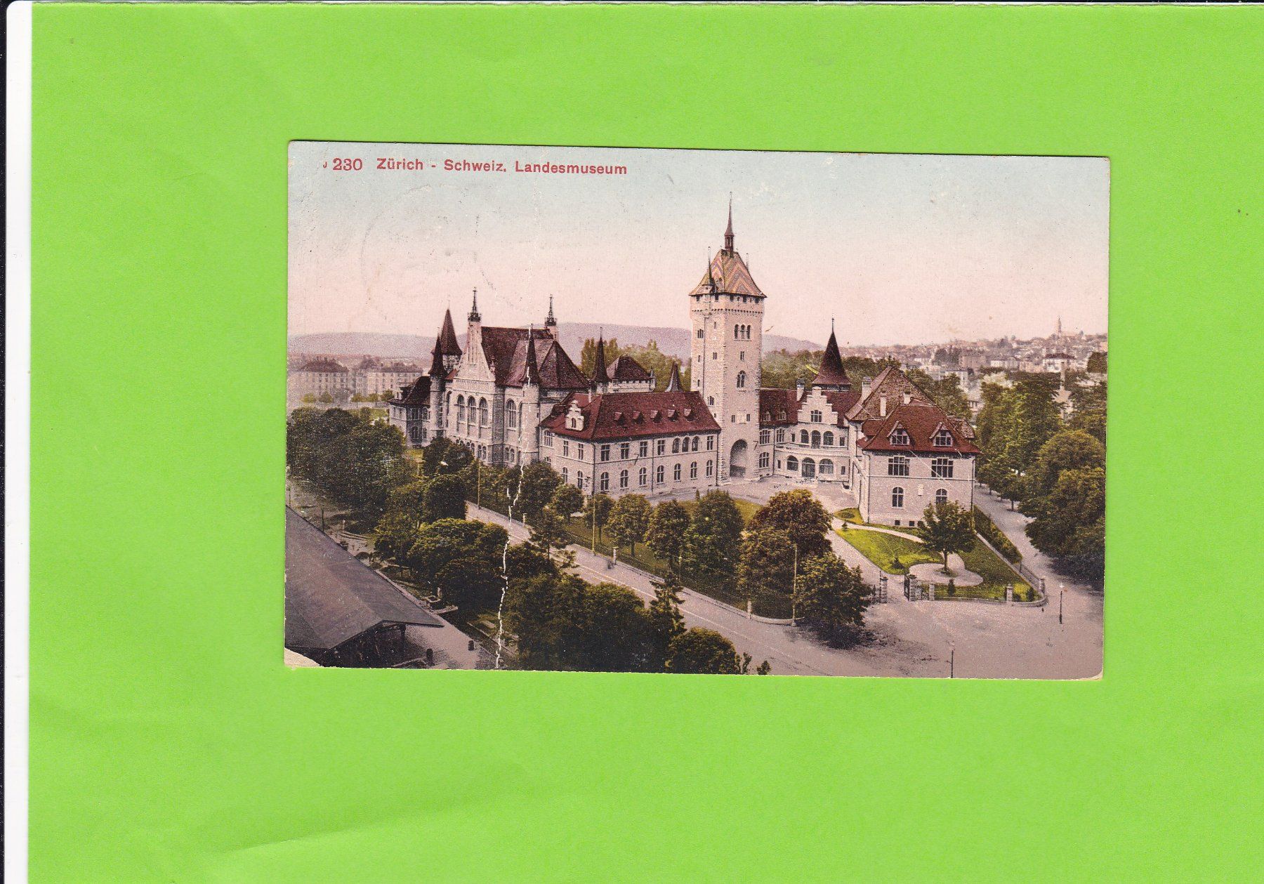 Cartoline postali: Zürich-Schweizerisches Landesmuseum---1909 – Usato da St. Peterzell venduto da neckertal