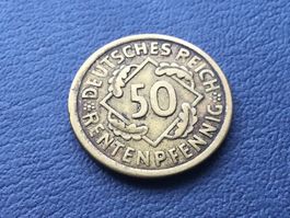 50 Rentenpfennig 1924 A  ungereinigt