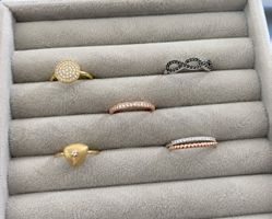 5 Stk. Silber 925 Ring-Überraschungsset