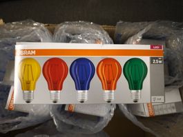 LED SET farbig 5 Stück E27 Party Licht