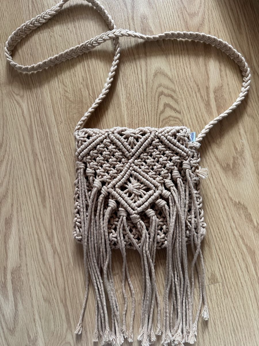 Borse da donna: Makramee Baumwoll Tasche braun, Boho Look – Usato da Münsingen venduto da Secondhand89