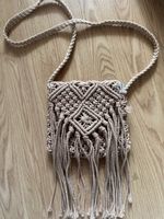 Makramee Baumwoll Tasche braun, Boho Look