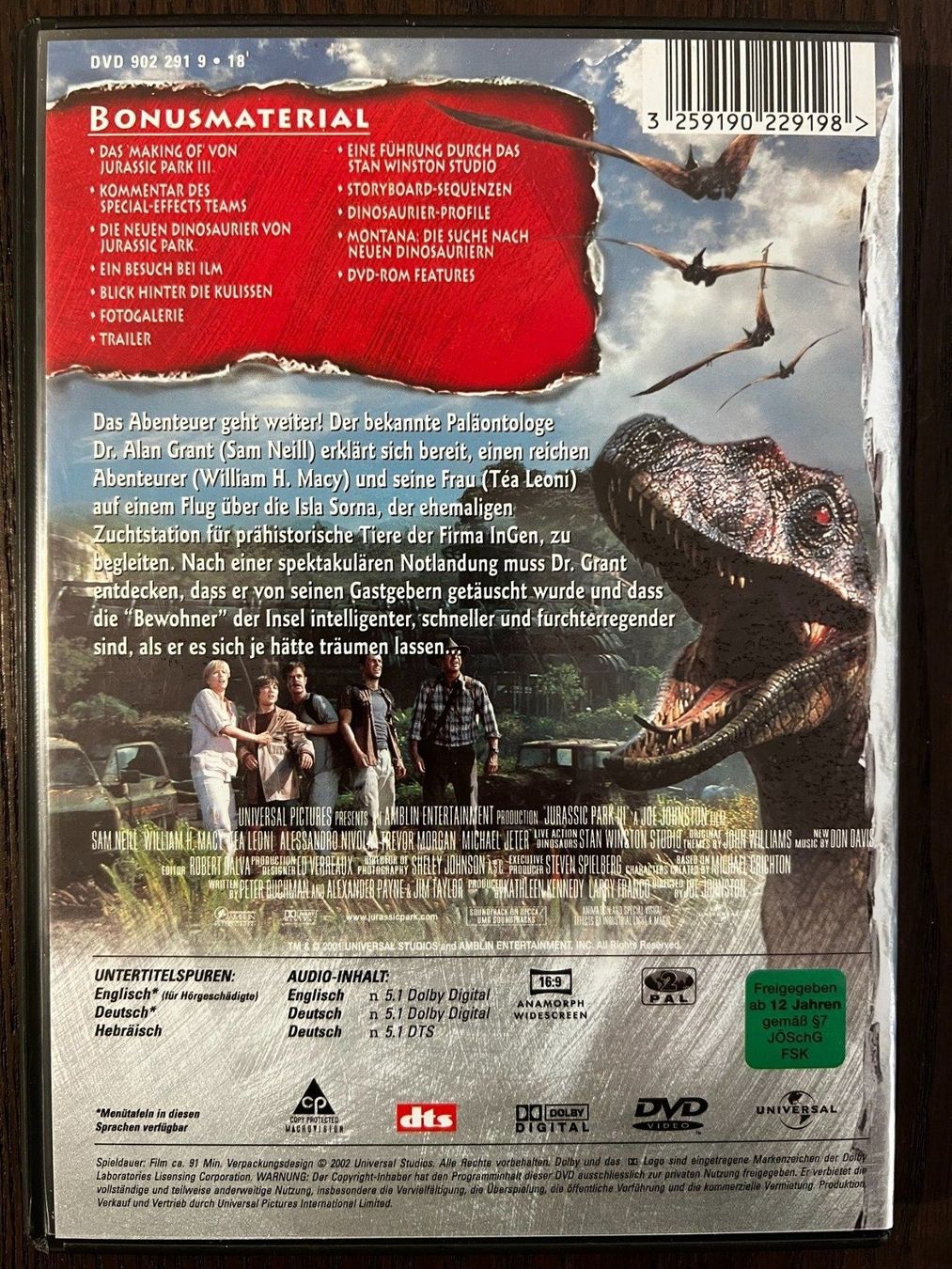 Alle DVDs: Jurassic Park 3 – Gebraucht aus Zürich von FilmFreunde 1