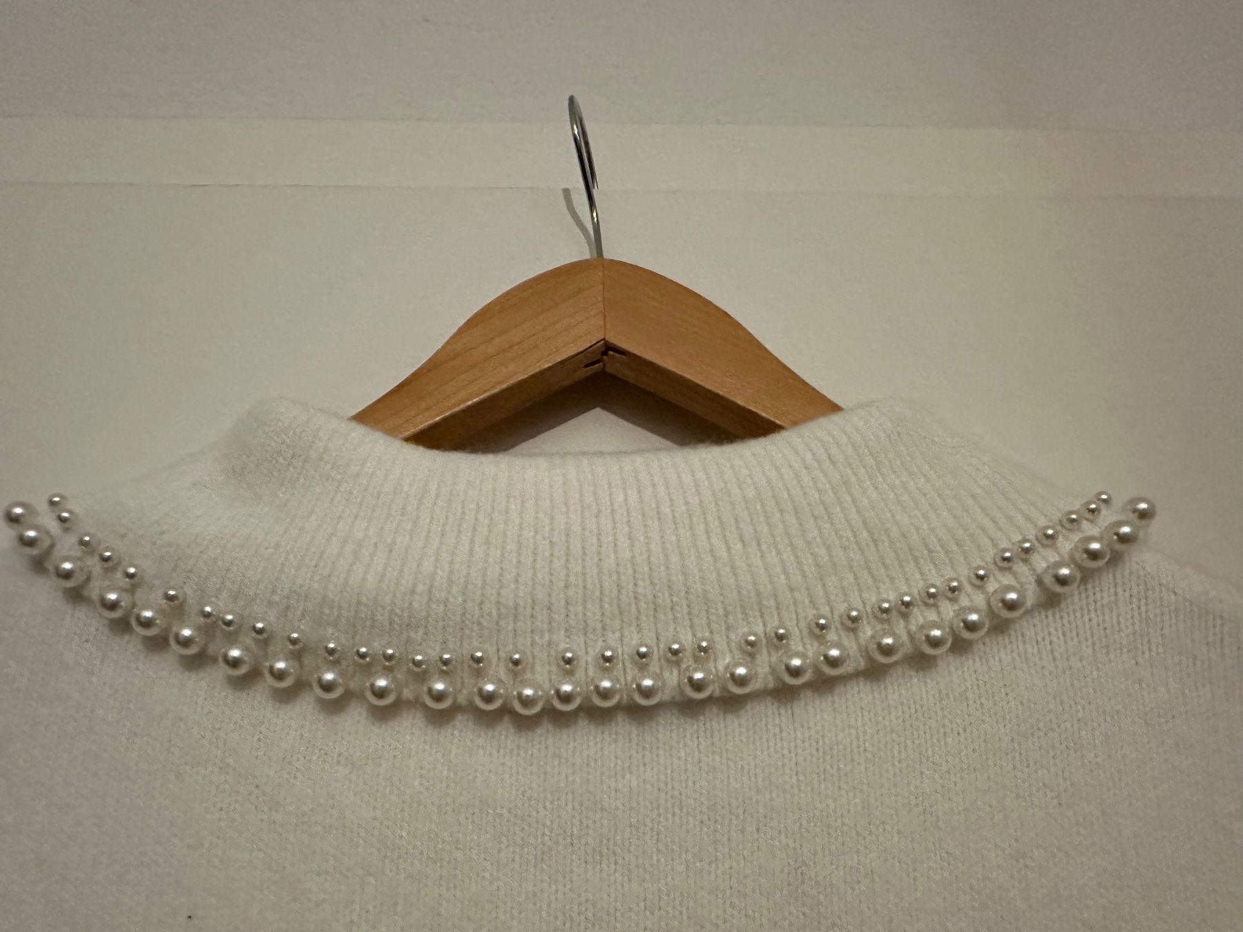 H&M Maglioni & Felpe: Kurzes Strickkleid / langer Pullover - Dekokragen - weiss – Nuovo (secondo la descrizione) da Zürich venduto da 72strandkorb 2