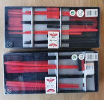 Ess-Stäbchen Set Rot Schwarz 8 Paare neu x 2 Schacht, Migros