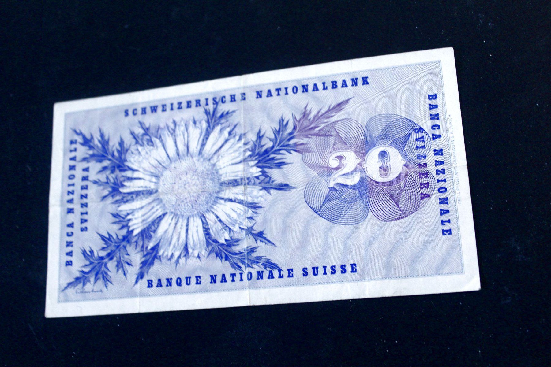 Banconote: Schweizerische Nationalbank, 1972, CHF 20.00, Dufour/Distel – Usato da Bern venduto da Vitaneuf 8