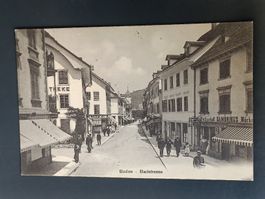 Alte PK / Baden AG - Badstrasse Gelaufen 1913