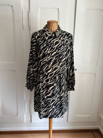 MSCH COPENHAGEN - Kleid beige-schwarz gemustert S