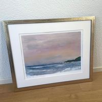 Bretagne Küste Meer Moderne Kunst Impressionismus Schiffe