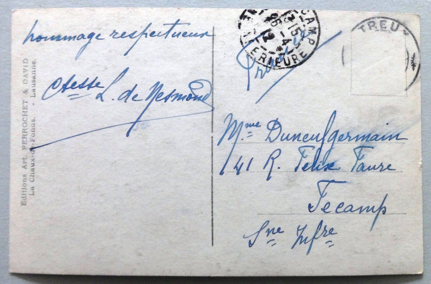 Cartoline postali: Eglise de Montreux – Difettoso da Fétigny venduto da Billy2miny 1
