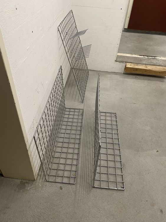 3 Metall Gitter Wandregale System + 2 Gitter zum einhängen | Kaufen auf ...