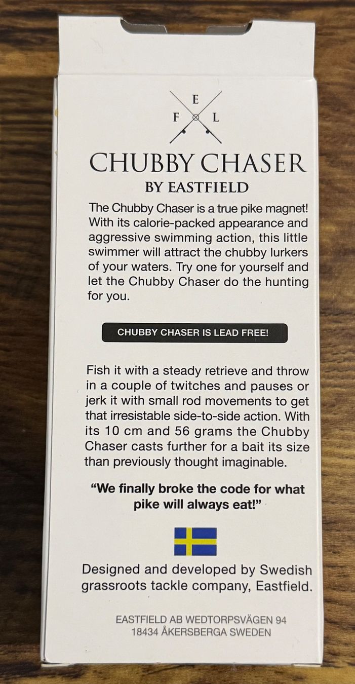 Köder: Eastfield Chubby Chaser Jerkbait - 10 cm / 56 gr – Defekt aus Widnau von Fishingtackle_Oggy 2